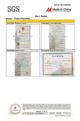 SGS certificate-12 certificate from Shiyan Yilianda Industry And Trade Co., Ltd.