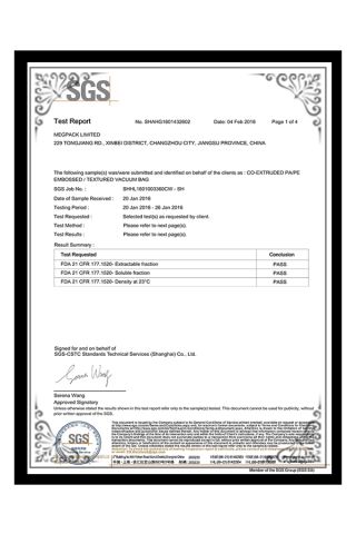 FDA certificate from MEG GROUP
