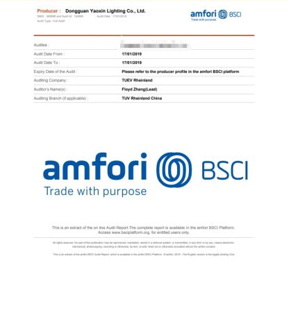 BSCI certificate from Shenzhen Wellsun Wood & Metal Products Co., LTD