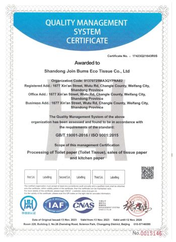 ISO 9001 certificate from Lianyungang Eternity International Trading Co., Ltd.
