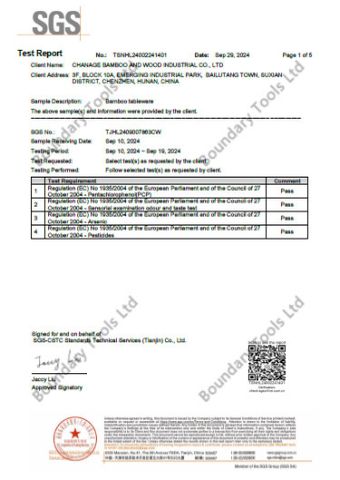 EU certificate from Boundary Tools Co., Ltd.