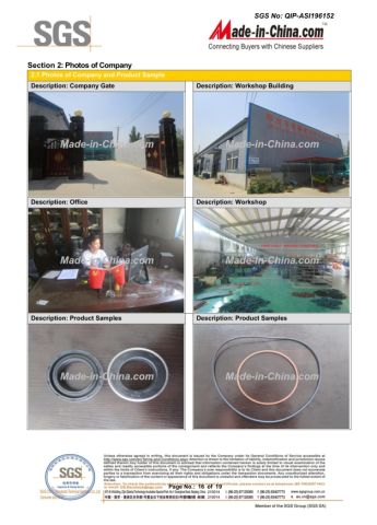 SGS certificate of Xingtai Honglei Seal Manufacturing Co., Ltd. – certificate photo, supplier certificates section