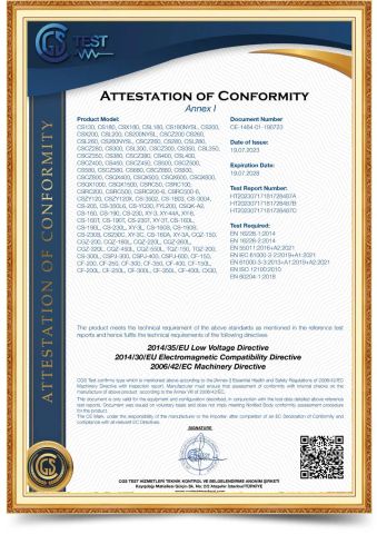 CE certification certificate of Changsha DTH Drill Construction Machinery Co., Ltd. – certificate photo, supplier certificates section
