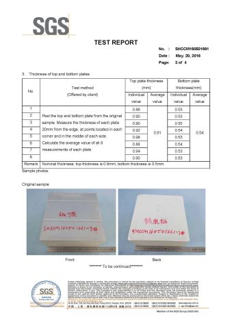 PIR SGS TESTING REPORT certificate from Henan K-Home Steel Structure Co., Ltd.