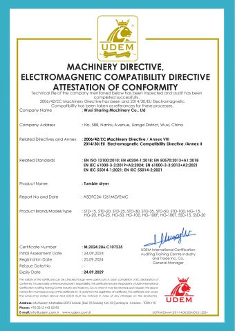 EN ISO 12100 certificate from Wuxi Sharing Machinery Co., Ltd.