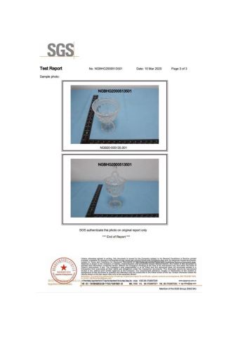 Glass Cup certificate certificate of Liling Chengyue Co., Ltd. – certificate photo, supplier certificates section