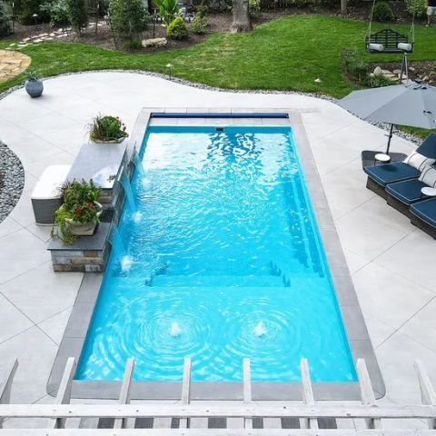 MK Game Pool Fiberglass 260T 200x160x60CM Outdoor 10P+ 15D Type Pool ...