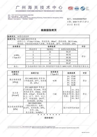 Face Mask EN14683 Type II Test Report - 3 certificate of Hangzhou Yulan Medical Technology Co., Ltd. – certificate photo, supplier certificates section