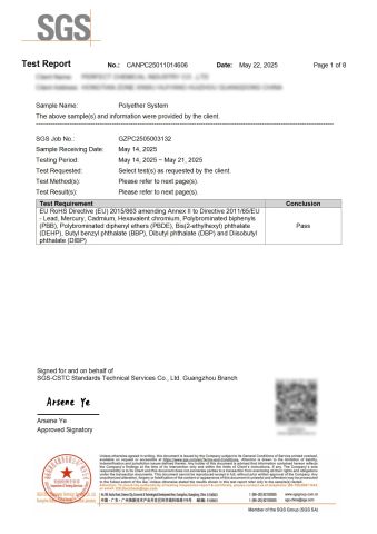 Rohs certificate of Guangzhou Everwall Co., Ltd – certificate photo, supplier certificates section