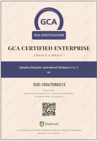 GCA Certificate certificate from Qingdao Hong Zhu Agricultural Machinery Co., Ltd