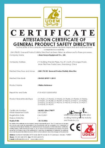 CE Certificate certificate from Jinan Senya Equipment Co., Ltd.