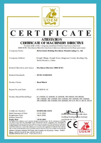 Our certificate certificate of Hebei Junnuo Hoist Machinery Co., Ltd – certificate photo, supplier certificates section