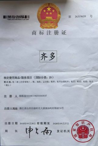 Trademark certificate from Zhejiang Lingsheng Technology Co., Ltd