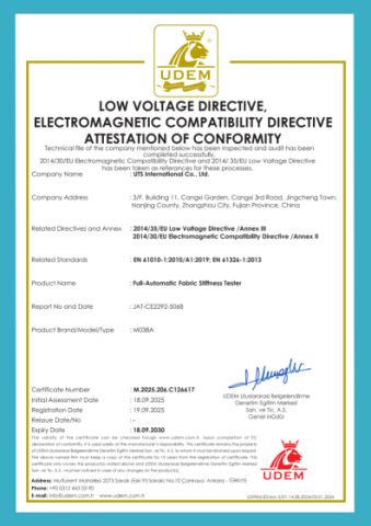 CE(LVD+EMC) certificate from Uts International Co., Ltd