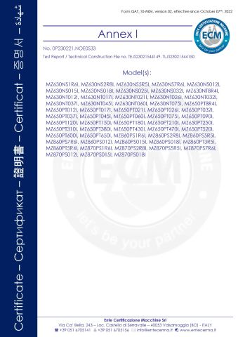 CE certification report certificate from Chnchi Nanjing Electric Co. Ltd.