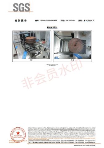 SGS Inspection Report certificate from Jieyang Wugeng Hardware Co., Ltd.