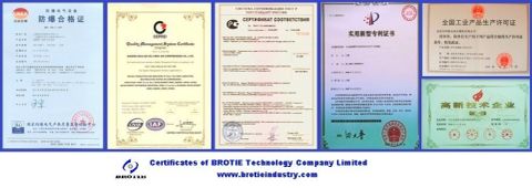 certificates certificate of Brotie Technology Company Limited – certificate photo, supplier certificates section