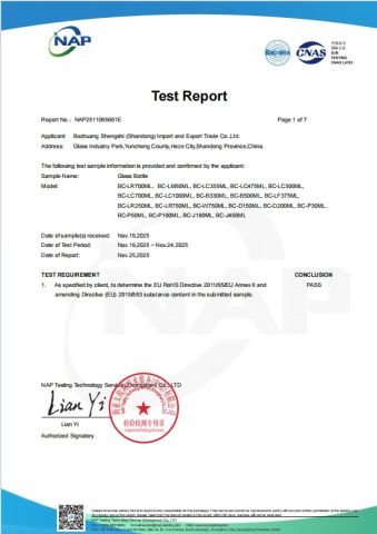 ROHS certificate from Bochuang Shengshi (Shandong) Import and Export Trading Co., Ltd.