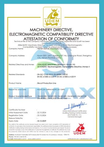 CE certificate from Henan Domax Machinery Co., Ltd.