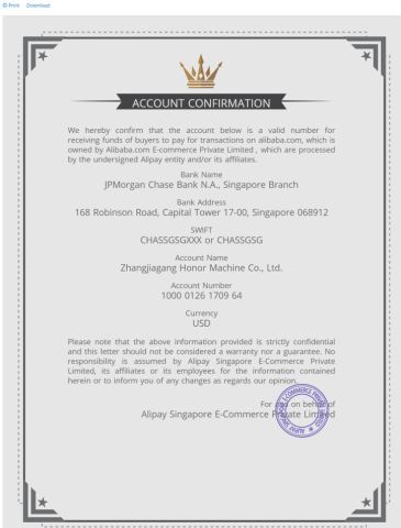 Certificates certificate of Zhangjiagang Honor Machine Co., Ltd. – certificate photo, supplier certificates section