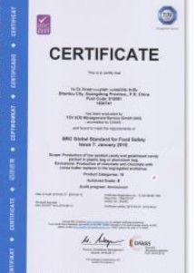 BRC certificate from Funnystar Food Co., Ltd