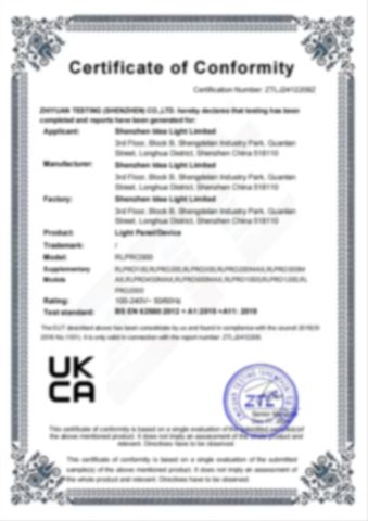 UKCA certificate from Shenzhen Creek Technology Co., Ltd.