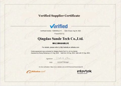 Certificate certificate from Qingdao Jinchuan Machinery Co., Ltd.