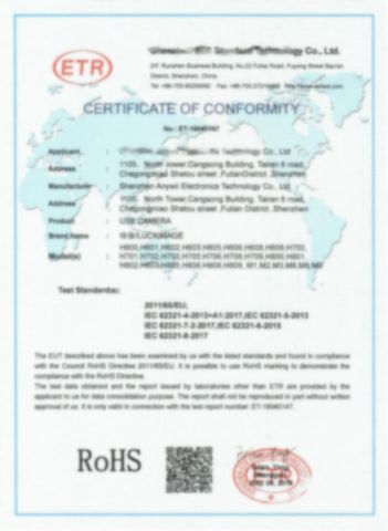 RoHS certificate from Hunan Soaring Times Technology Co., Ltd.
