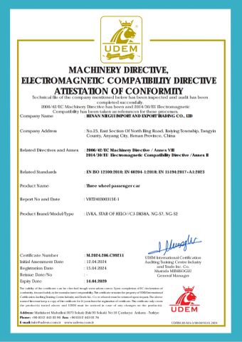 CE certificate from Henan Niegui Import and Export Trading Co., Ltd.