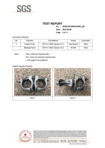 Swivel Report-2 certificate from Taizhou Nexus Import and Export Co., Ltd.