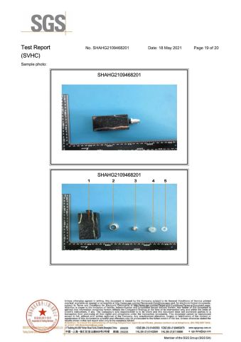 REACH EU Certificate certificate from Hebei Anyu Glass Products Co., Limited