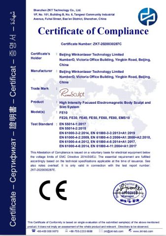 CERTIFICATE certificate of Sanhe Wk Electronic Technology Co., Ltd. – certificate photo, supplier certificates section
