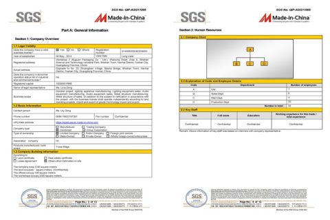 Factory SGS Report certificate from Foshan Nanhai Epe Truss Stage Equipment Co., Ltd