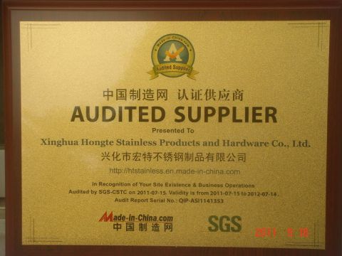 SGS AUDITED CERTS certificate from TAIZHOU FASTOOL INDUSTRY CO., LTD.