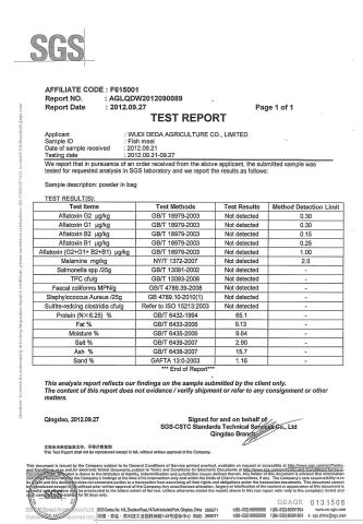 certificate certificate of Wudi Deda Agriculture Co., Limited – certificate photo, supplier certificates section