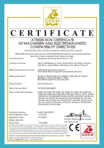 Certificates certificate of ZHENGZHOU MAICHENG MACHINERY CO.,LTD – certificate photo, supplier certificates section