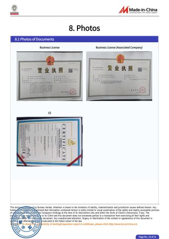 BV certificate from Nantong Sting Co., Ltd.