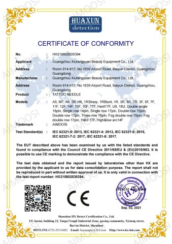 CE certificate from Guangzhou Xiufangyuan Beauty Equipment Co., Ltd.
