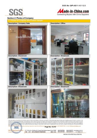 SGS certificate certificate of Lanxi Kingway International Trade Co., Ltd. – certificate photo, supplier certificates section