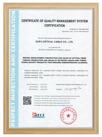 01 certificate from Shenyang Oufu Photoelectricity Technology Co., Ltd.