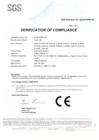 SGS certificate of YNB (XIAMEN) LTD. – certificate photo, supplier certificates section