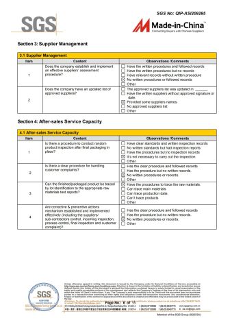 SGS certificate from Fushun Junda Wax Industry Co., Ltd.