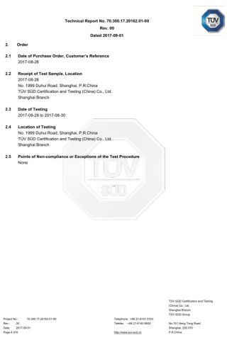 TüV4 certificate of Taizhou Hongchuang Hardware Co., Ltd. – certificate photo, supplier certificates section