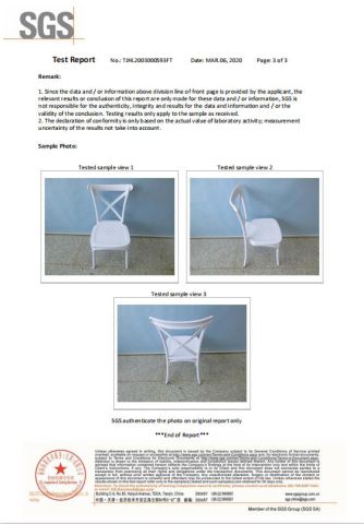 TF905 certificate of Bazhou Youmai Furniture Co., Ltd. – certificate photo, supplier certificates section