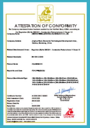 Our certificates certificate from Hilida (Shanghai) International Trading Co., Ltd.
