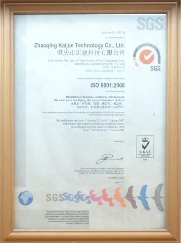 certificate certificate of Zhaoqing Kaijoe Technology Co., Ltd. – certificate photo, supplier certificates section