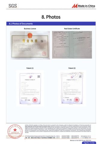 SGS certificate of Zhejiang Farmertec Power Technology Co., Ltd. – certificate photo, supplier certificates section