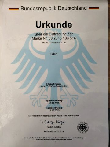 certificate certificate from Wenzhou HOLO Industrial EQP Manufacturing Co., Ltd.