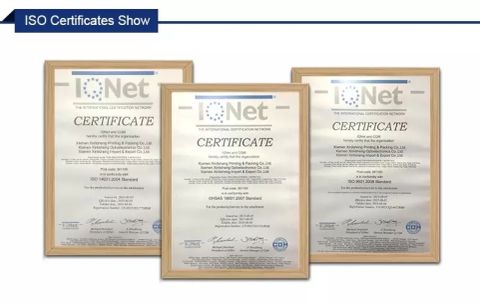 Certificate certificate from XIAMEN XINLISHENG I/E CO.,LTD