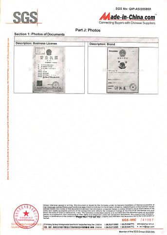 SGS certificate from Chiping Jiabao Decoration Materials Co., Ltd.